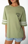 Roxy Game Day Graphic Oversized T-shirt In Green