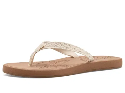 Roxy Gianna Ii Women's Sandals Ivory: 9 M, Synthetic In Multi