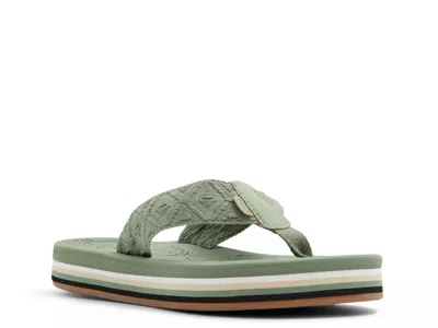 Roxy Gianna Platform Flip Flop In Green