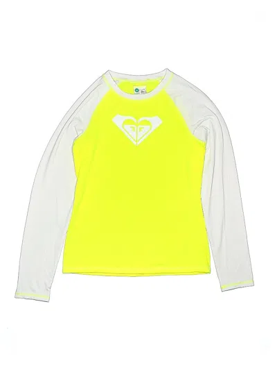 Pre-owned Roxy Girl Kids' Long Sleeve T-shirt In Yellow