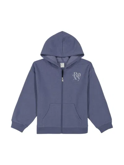 Roxy Kids' Big Girls Evening Oversized-fit Printed Full-zip Fleece Hoodie In Wild Wind