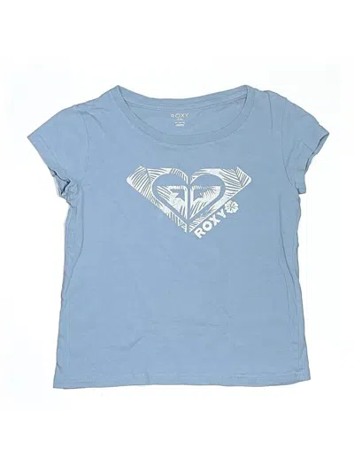 Pre-owned Roxy Girl Kids' Short Sleeve T-shirt In Blue