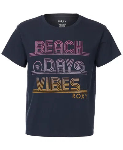 Roxy Kids' Girls 7-16 Beach Vibes Short-sleeve T-shirt In Blue