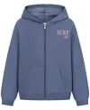 Roxy Girls' 7-16 Oversized Full-zip Long-sleeve Hoodie In Blue