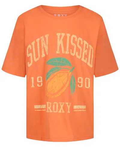 Roxy Kids' Girls' 7-16 Crewneck T-shirt In Orange