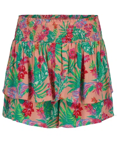 Roxy Kids' Girls' 7-16 Elastic Waistband Tiered Mini Skort In Multi