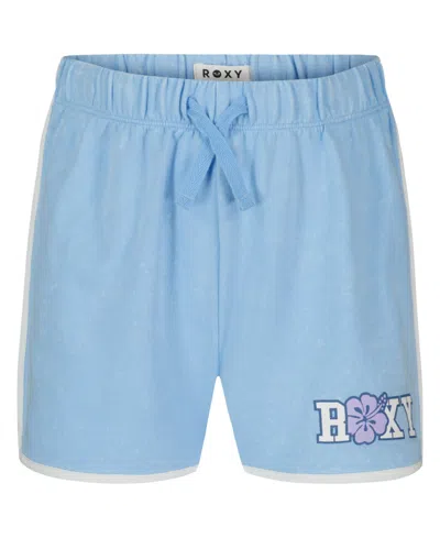 Roxy Kids' Girls' 7-16 Pull-on Ribbed Side Panel Shorts In Blue