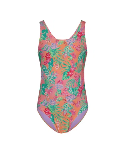 Roxy Girls' Coastal Breeze One Piece Swimsuit In Multi