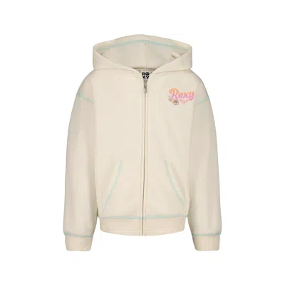 Roxy Girls' Coastal Cruiser Zip Hoodie In Brown