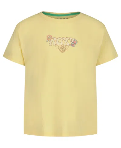 Roxy Girls' Grateful For Nature Tee In Yellow