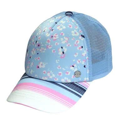 Roxy Girls Honey Coconut Trucker In Blue