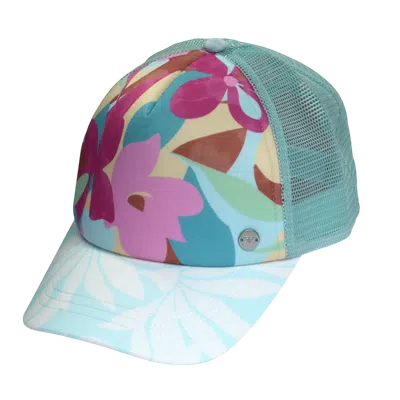 Roxy Girls Honey Coconut Trucker In Green