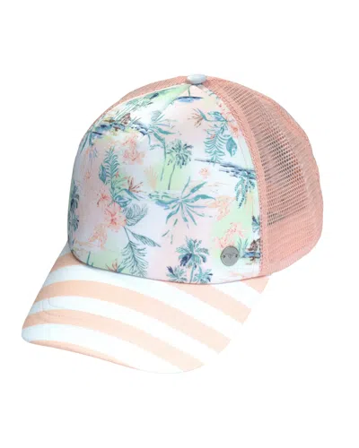 Roxy Girls Honey Coconut Trucker In Pink