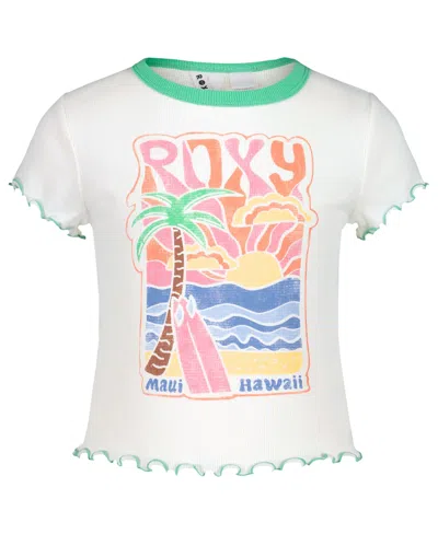 Roxy Girls' Ocean Poster Baby Tee In Green