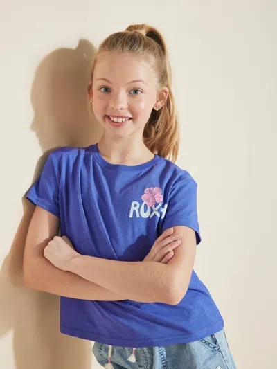 Roxy Girls' Surf Trip Tee In Blue