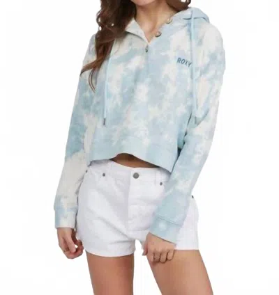 Roxy Girls Trips Hoodie In Blue In Animal Print
