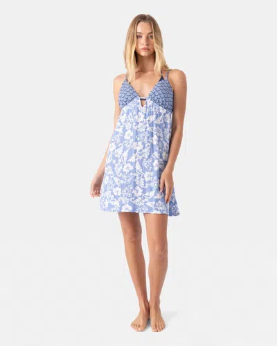 Roxy Golden Glow Cover Up Dress In Blue