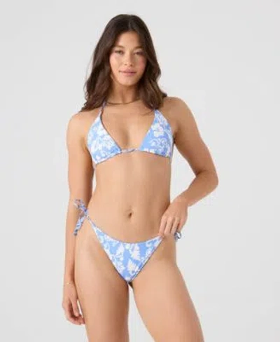 Roxy Golden Glow Reversible Tiki Tri Cheeky Bottoms In Purple