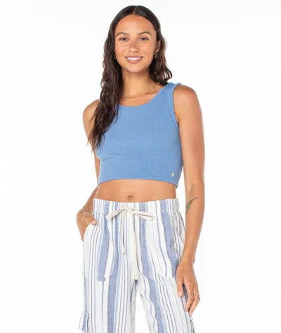 Roxy Good Keepsake Crop Top In Blue