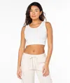 Roxy Good Keepsake Crop Top In Snow White In White