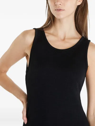 Roxy Good Keepsake Cut-out Side-slit Midi Dress In Black