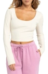 ROXY ROXY GOOD KEEPSAKE LONG SLEEVE CROP TOP