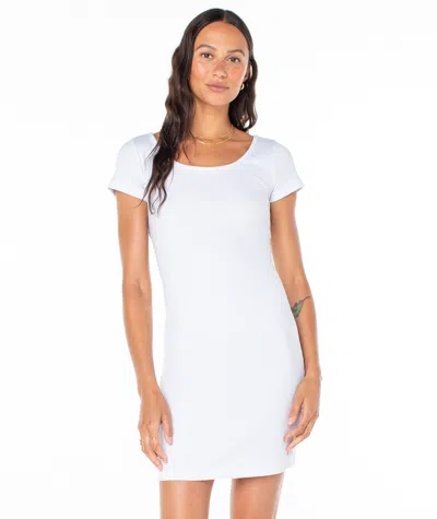 Roxy Good Keepsake Short Sleeve Dress In White