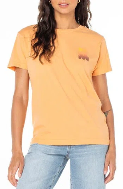 Roxy Graphic Print T-shirt In Orange