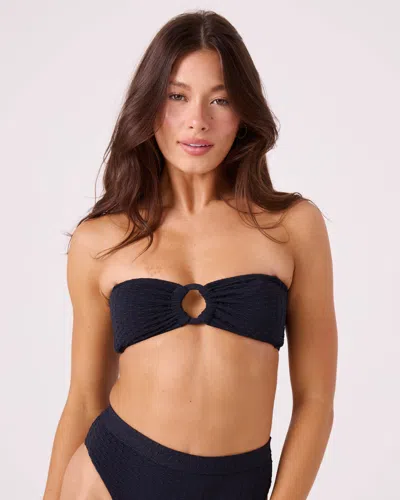Roxy Haleiwa Bandeau Bikini Top In Black