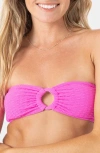 Roxy Haleiwa Bandeau Bikini Top In Pink