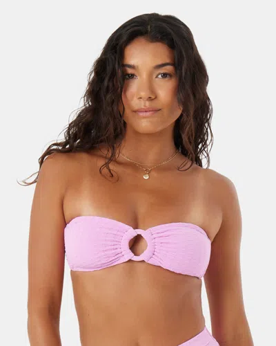 Roxy Haleiwa Bandeau Bikini Top In Pink