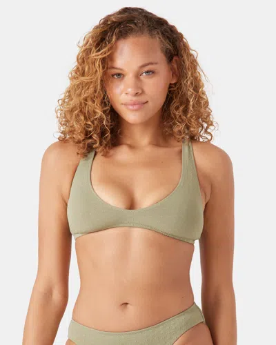 Roxy Haleiwa Bralette Bikini Top In Green