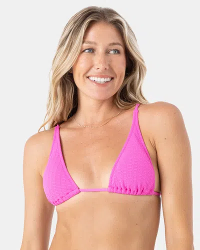 Roxy Haleiwa Built Up Triangle Bikini Top In Purple