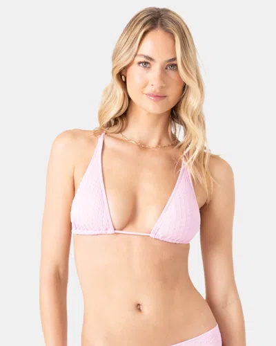 Roxy Haleiwa Built Up Triangle Bikini Top In Purple