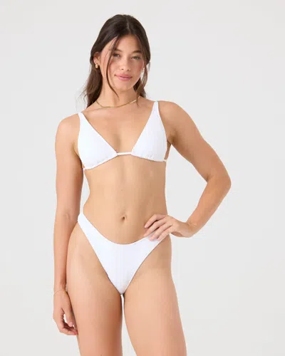 Roxy Haleiwa Built Up Triangle Bikini Top In White