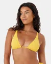 Roxy Haliewa Built Up Triangle Bikini Top In Yellow