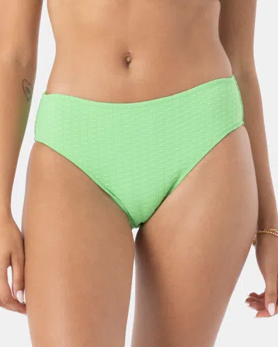 Roxy Haleiwa Hipster Full Bikini Bottom In Green