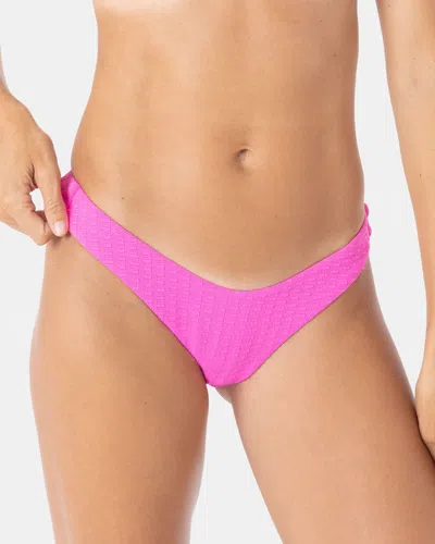 Roxy Haleiwa Scoop Cheeky Bikini Bottom In Pink