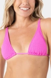 Roxy Haliewa Built Up Triangle Bikini Top In Pink