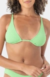 Roxy Haliewa Built Up Triangle Bikini Top In Green