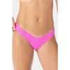 Roxy Haliewa Scoop Front Bikini Bottoms In Pink