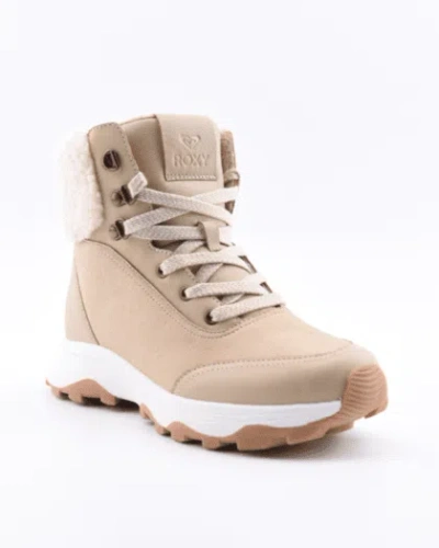 Roxy Harper Lace Lace-up Insulated Boot In Neutral