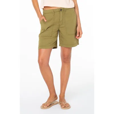 Roxy Hawaii Harbor Cotton Shorts In Gray