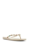 Roxy Hema Shell Stud Flip Flop In Neutral