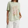 Roxy Hibiscus Paradise Oversized Boyfriend T-shirt In Laurel Green In Green