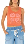 Roxy Hibiscus Swirl Graphic Tank In Orange