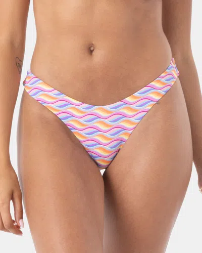 Roxy High Tide Scoop Cheeky Bikini Bottom In Multi