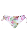 Roxy Hipster Ties Bikini Bottoms In White Multi