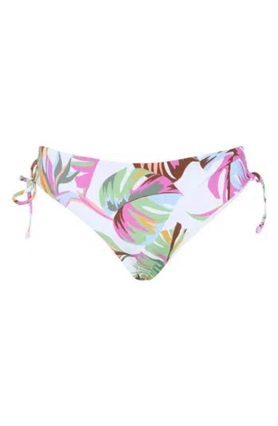Roxy Hipster Ties Bikini Bottoms In White Multi