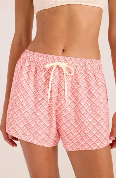 Roxy Hot Tropics Cover-up Shorts In Pink